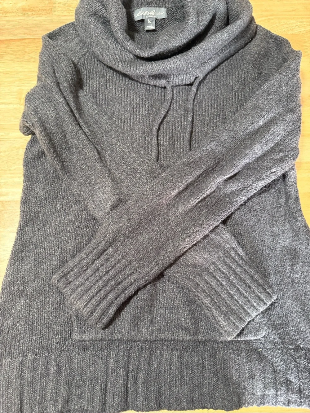 Women’s Eddie Bauer Sleepwear Pullover Sweater Size Large Dark Gray
